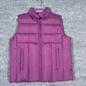 PB Basics Women’s Large Purple Full Zip Puffer Casual Activewear Hiking Vest‎